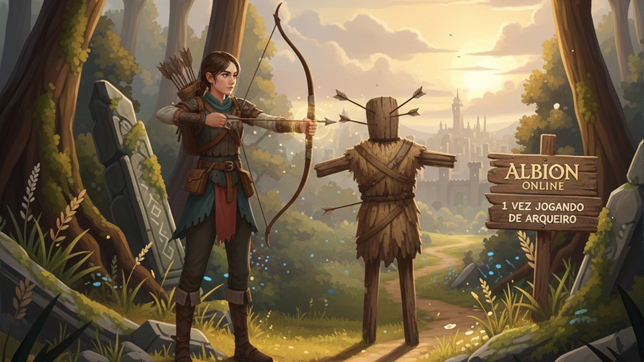 🛡️JOGANDO ALBION ONLINE 1 VEZ JOGANDO CLASSE ARQUEIRO