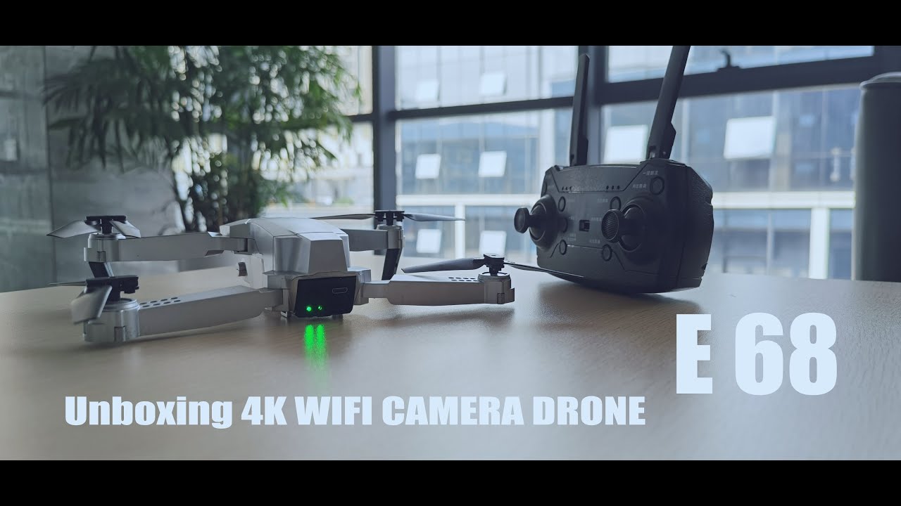 Unboxing E68 RC Drone With 720P/1080P/4K HD Camera Selfie WiFi FPV Wide Angle Optical Flow