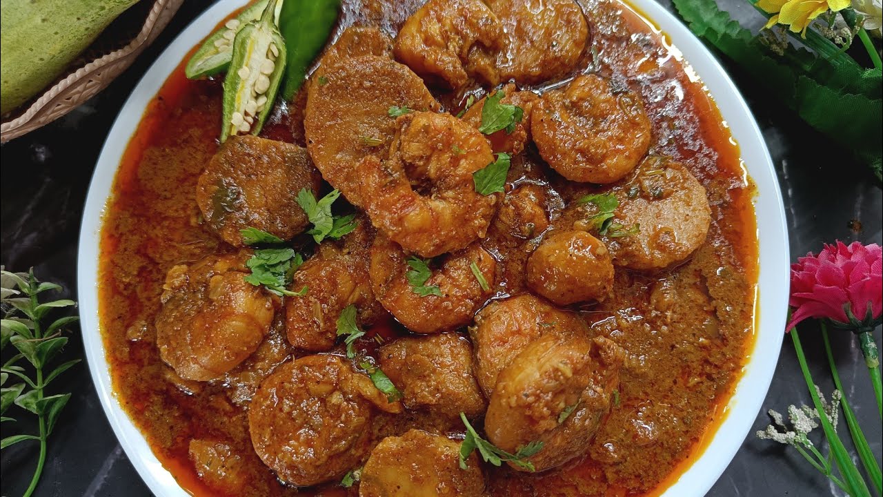 Mouthwatering Jhinga Arvi Ka Salan // Shrimp & Taro Root Curry // Easiest Make In Pressure Cooker