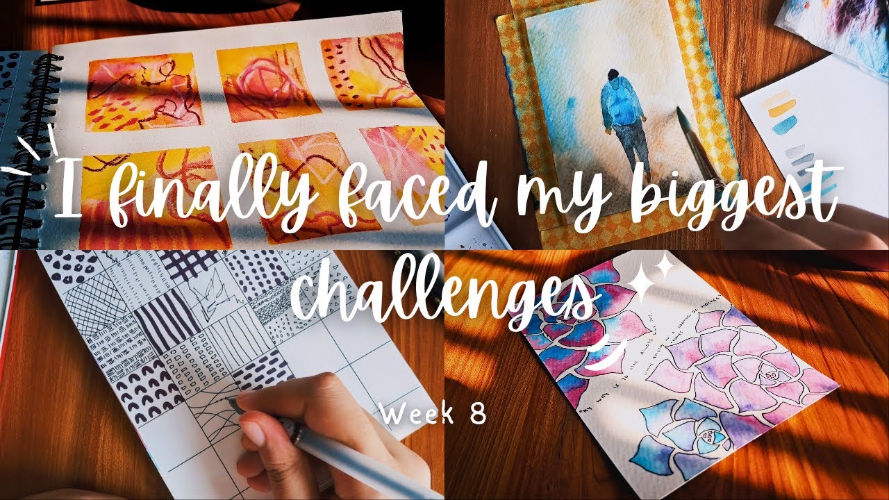 Week 8: Abstract art | Painting figures | Succulents | #learningart #funwithpaint #abstractpainting