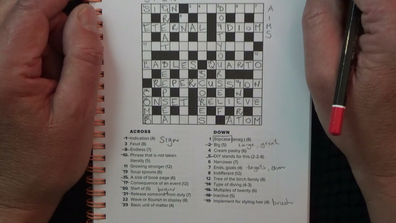 Whispering While Solving a Crossword Puzzle - Regular Crossword Puzzle - ASMR - Australian Accent