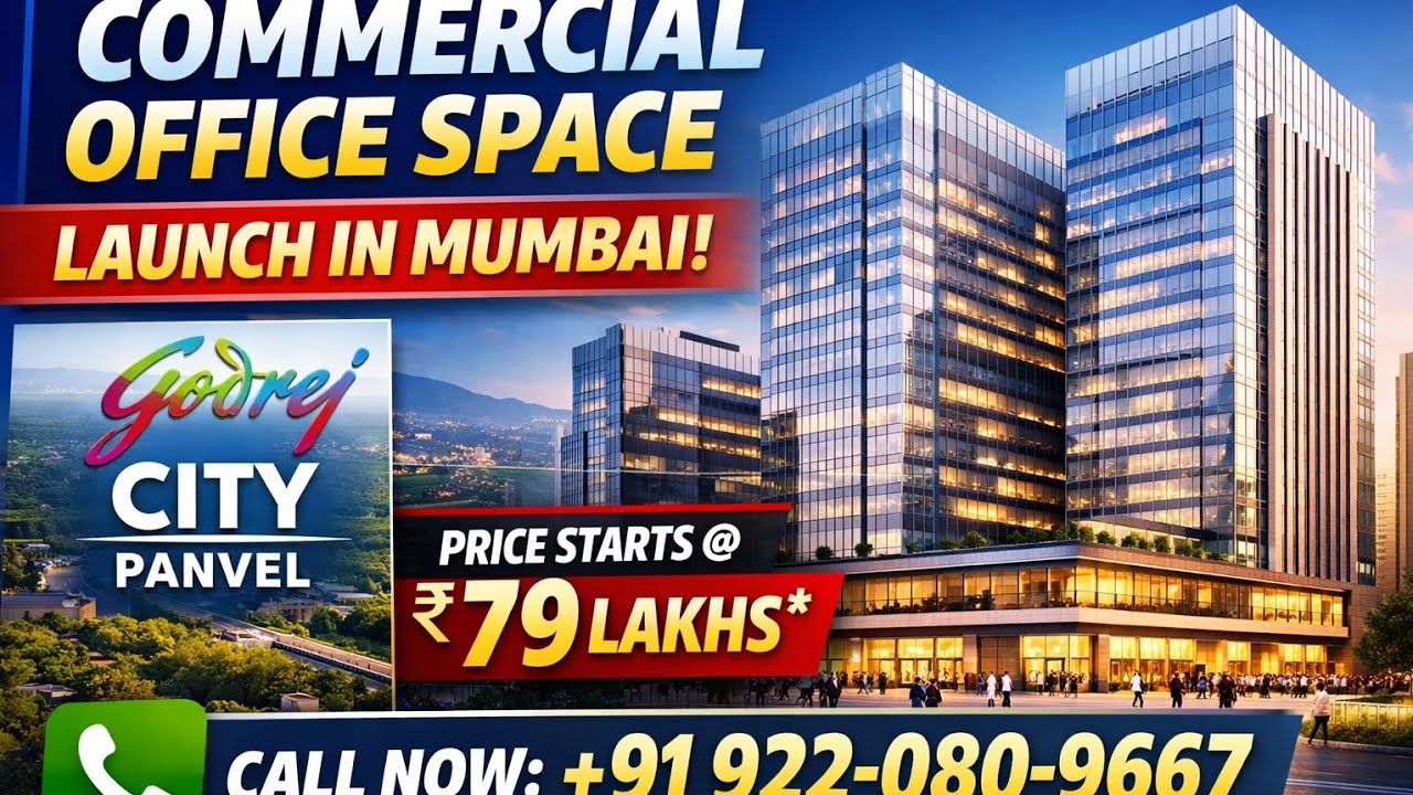 Godrej City Panvel Commercial Office Spaces Launch  | Price ₹79 Lacs– Best Investment in Mumbai 2026