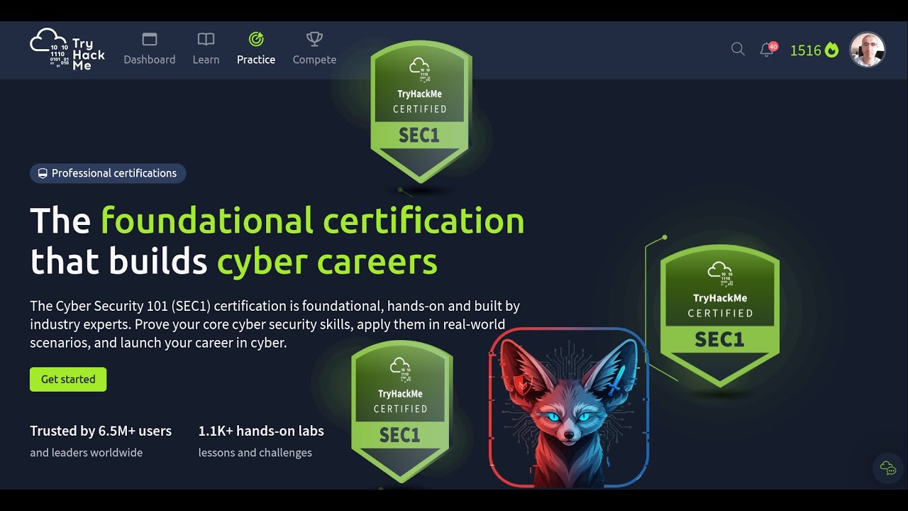 Сертификация TryHackMe «Основы кибербезопасности (SEC1)» — первый взгляд