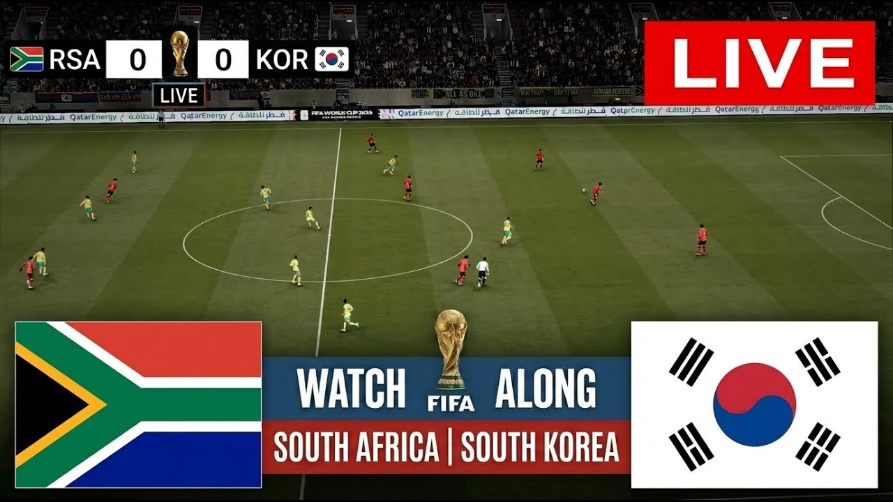 🔴LIVE: South Africa vs South Korea | FIFA World Cup 2026 - Match Tracker & Simulation