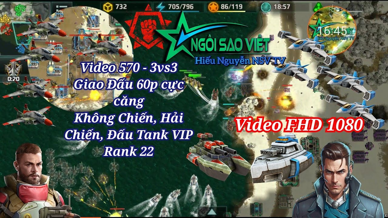 Art of war 3 3vs3 (570) Hải Chiến, Không Chiến, Đấu Tank Vip