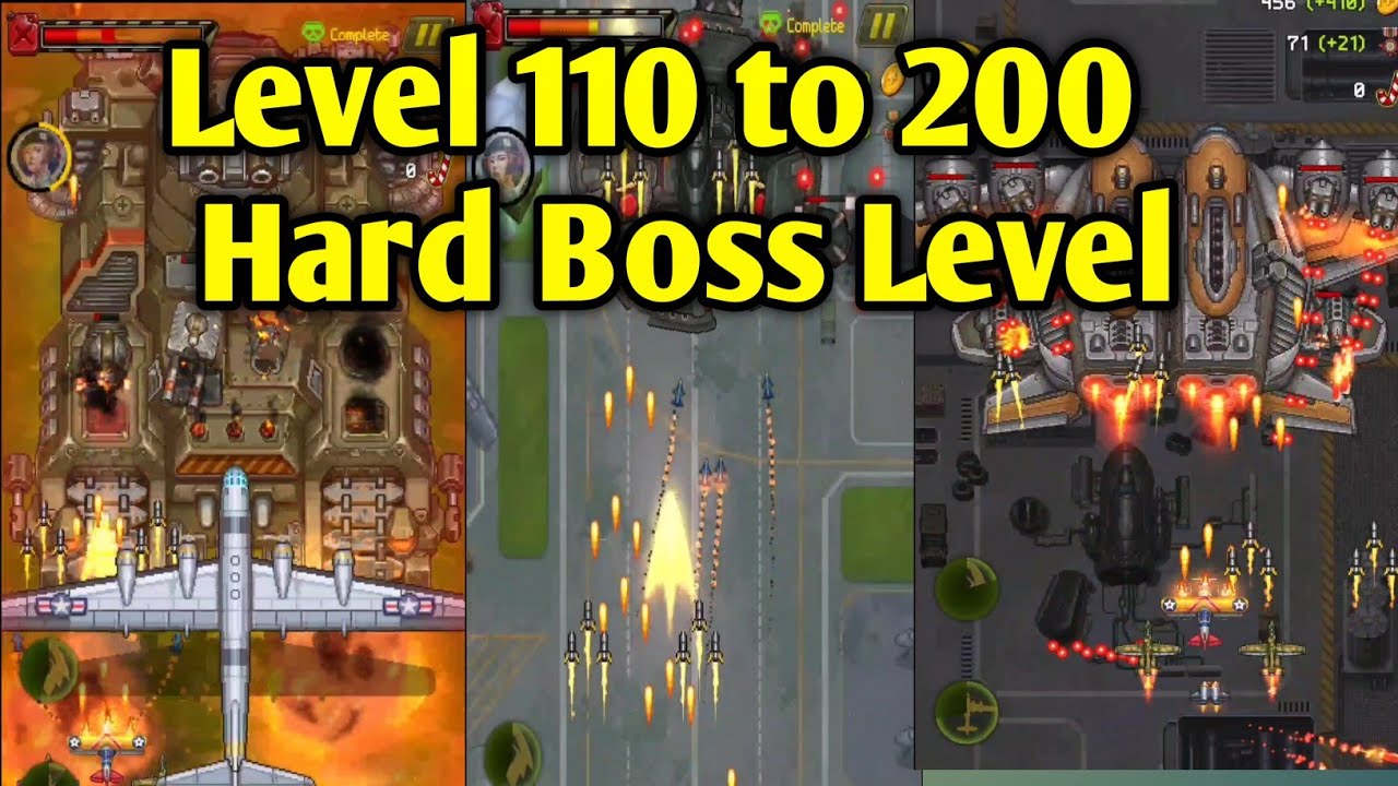 1945 Air Force Game Level 110 to 200 Hard Boss Level। 1945 Game 110 to 200 Boss Level  Hard।