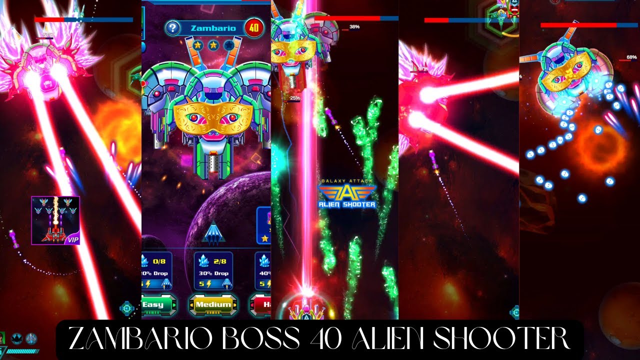 Zambario Boss 40 Alien Shooter | Galaxy Attack Premium By Zambario Gamers