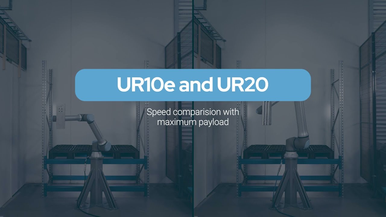 UR10e and UR20 - Speed comparison with maximum payload.
