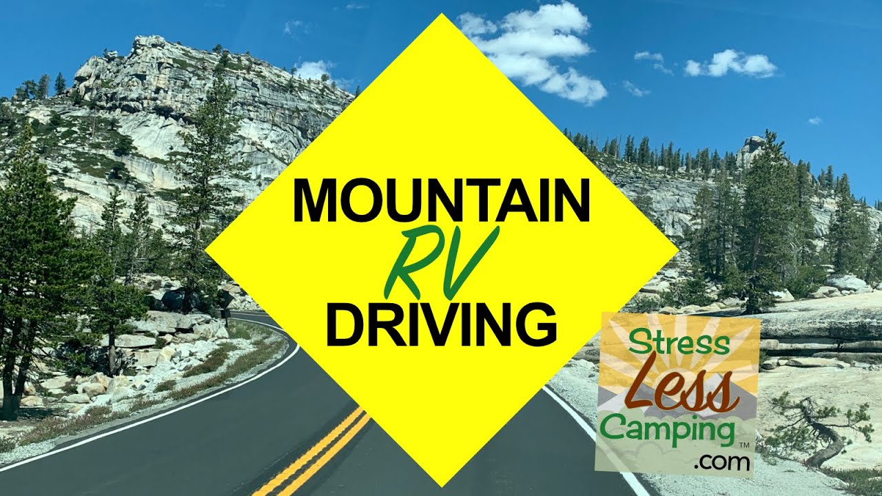 RV driving in the mountains