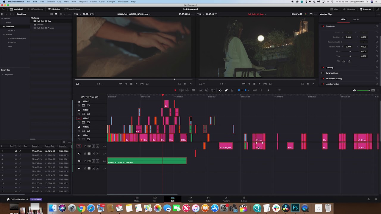 Davinci Resolve 16  |  Reconform entire proxy timeline with Raw footage