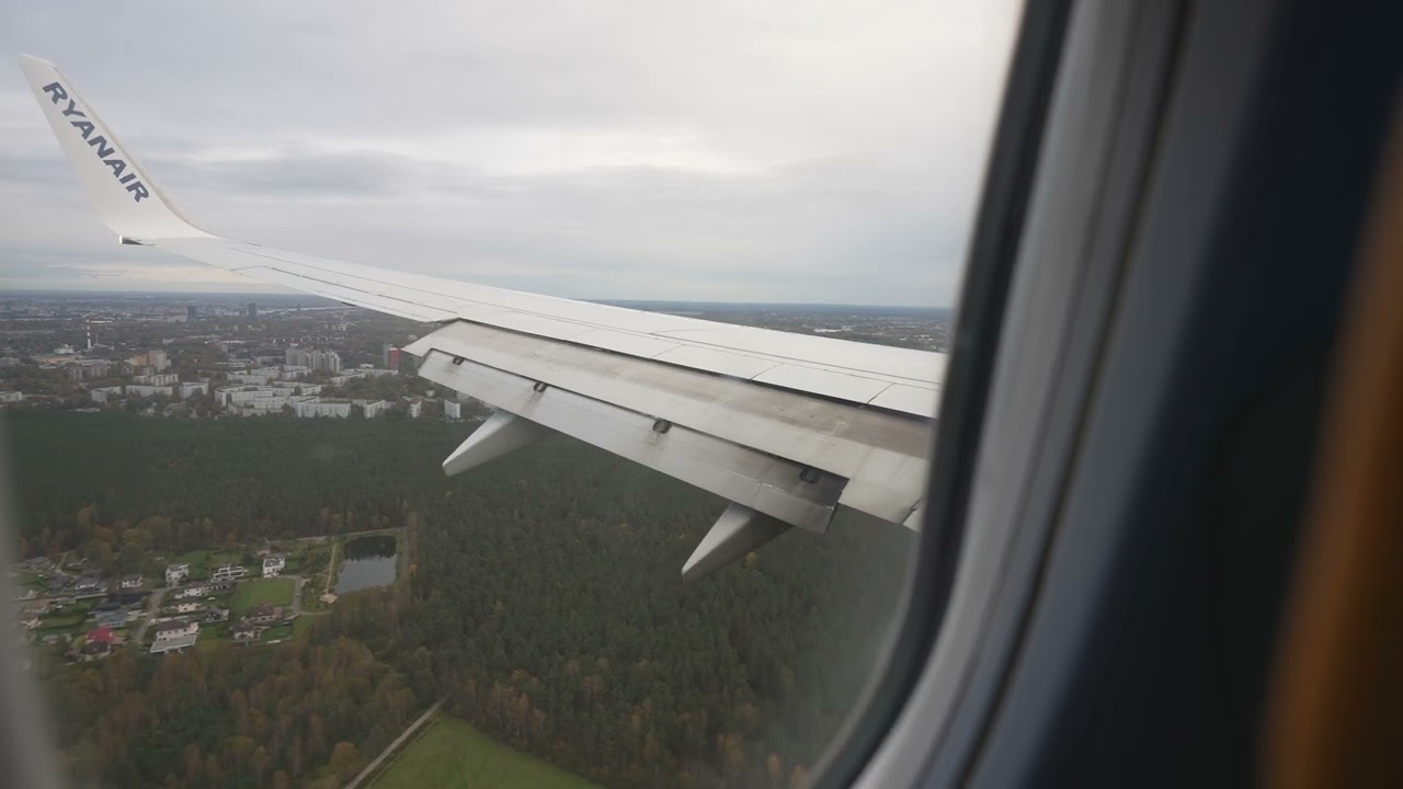 Latvia, Riga International Airport (RIX), landing with Ryanair from Stockholm