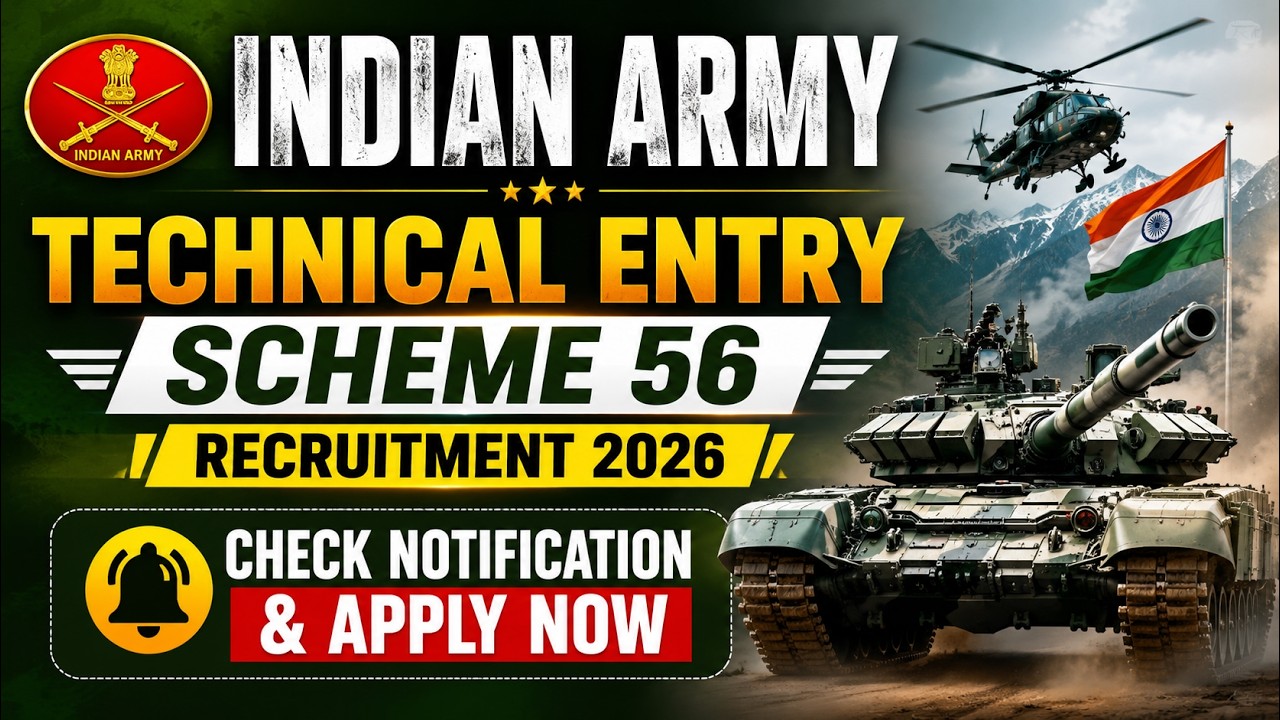 Indian Army TES 56 Recruitment 2026 - Apply Online for 10+2 Technical Entry Scheme