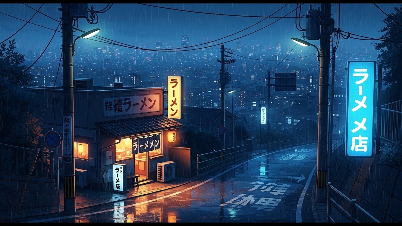 Quiet Tokyo Rainy Night ☔ | Lofi Music for Deep Focus