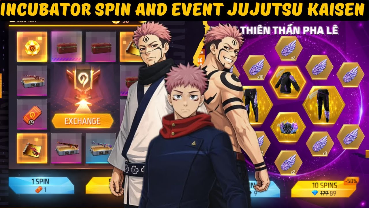 FF Indonesia Server 😱 New Incubator Spin + Jujutsu Kaisen Event! | New Event Today