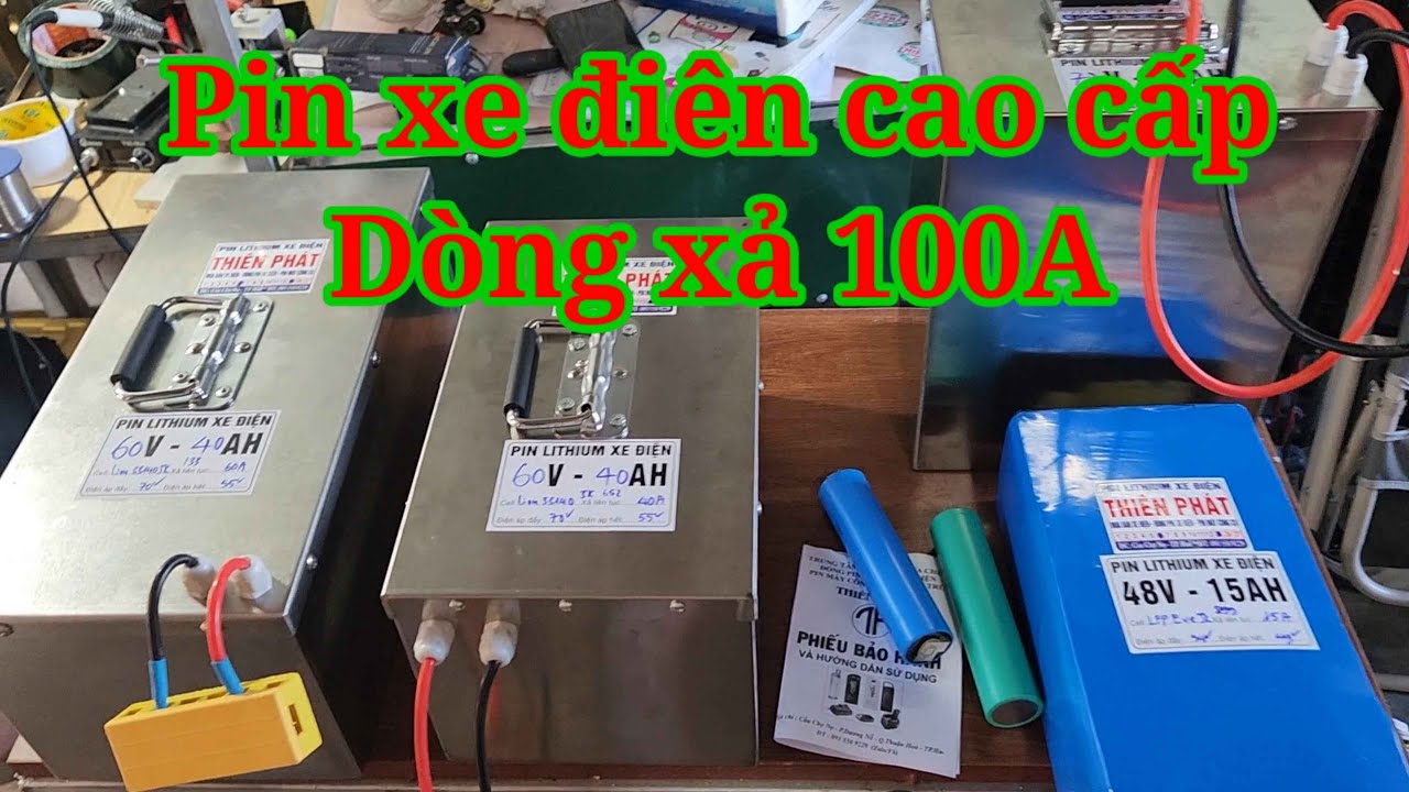 Pin xe điện 48v-60v-72v dòng cao cấp xả 100A | xe điện thiên phát