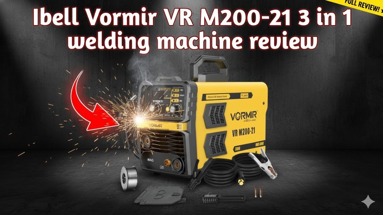 IBELL VORMIR VRM200-21 MMA/MAG/TIG LIFT 3IN 1 WELDING MACHINE REVIEW @CBGarage 