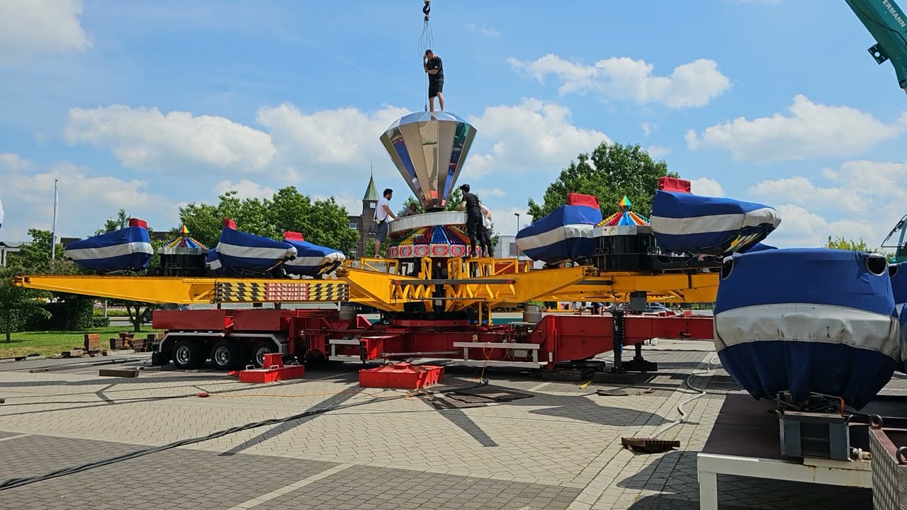 Opbouw Kermis / Aufbau Kirmes  /Rundgang Kirmes KLEVE 2024