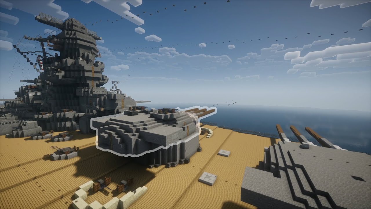 The Biggest Minecraft Battleship TNT Cannon