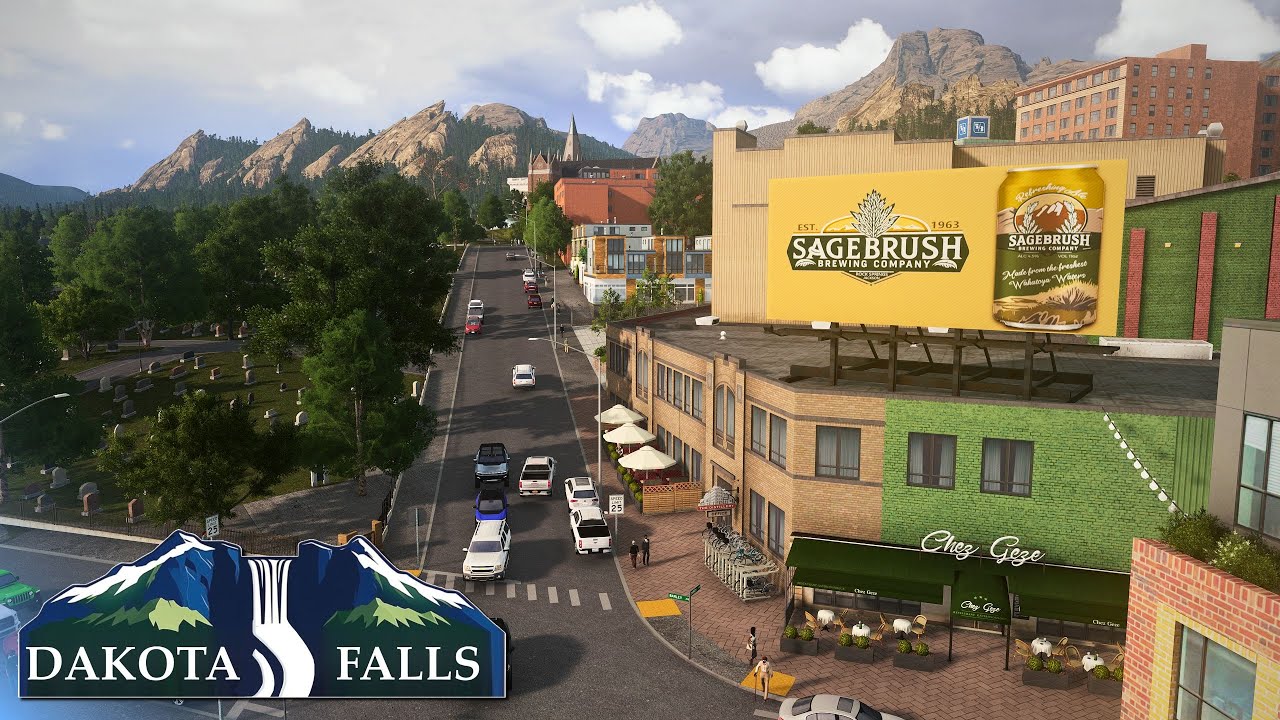 Downtown Rock Springs - Cities Skylines Dakota Falls EP4
