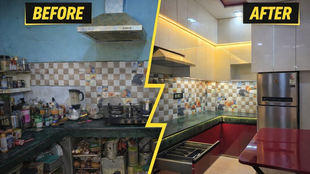 Kitchen Transformation Before & After | Small Kitchen Renovation 2025 😍😍