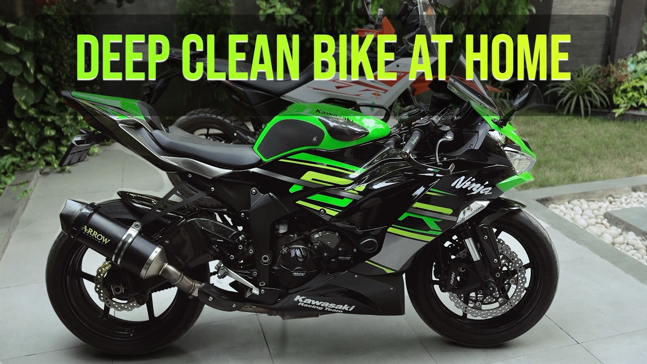 Deep Cleaning 2 bikes at Home. Kawasaki ZX6R and KTM Adventure 390