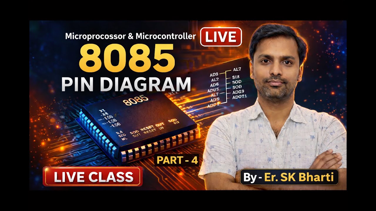 8085 Pin Diagram | Microprocessor & Microcontroller | Live Class Part-4| Diploma | SBTE Bihar
