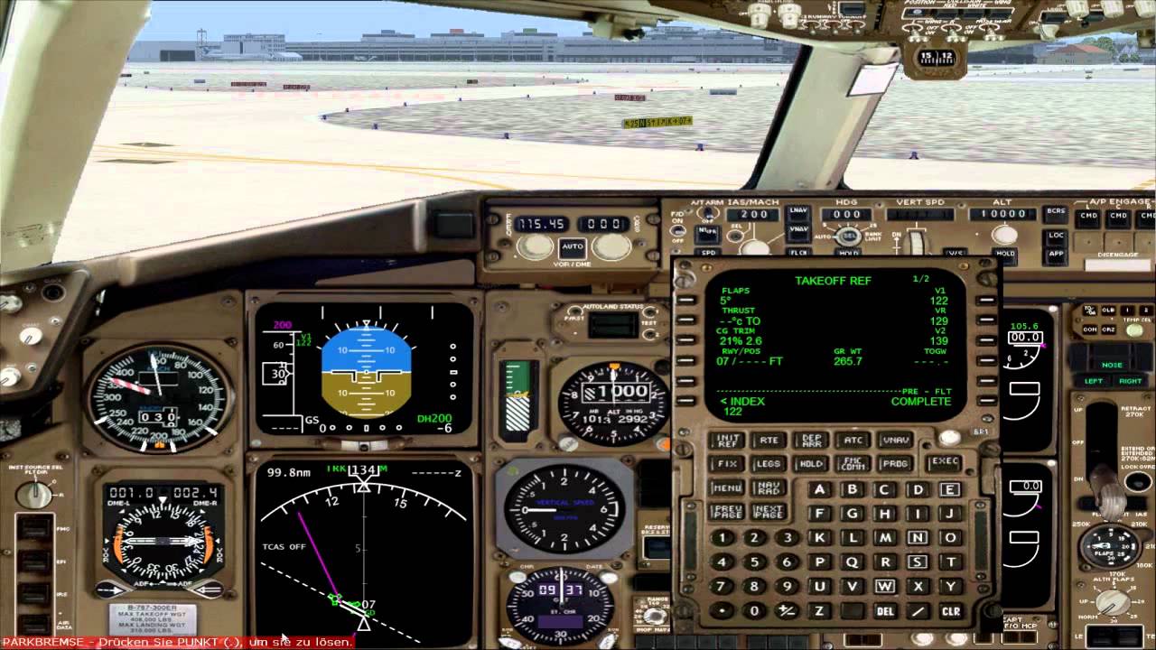 Level-D Boeing 767-300 Tutorial Flight [GERMAN] part 1