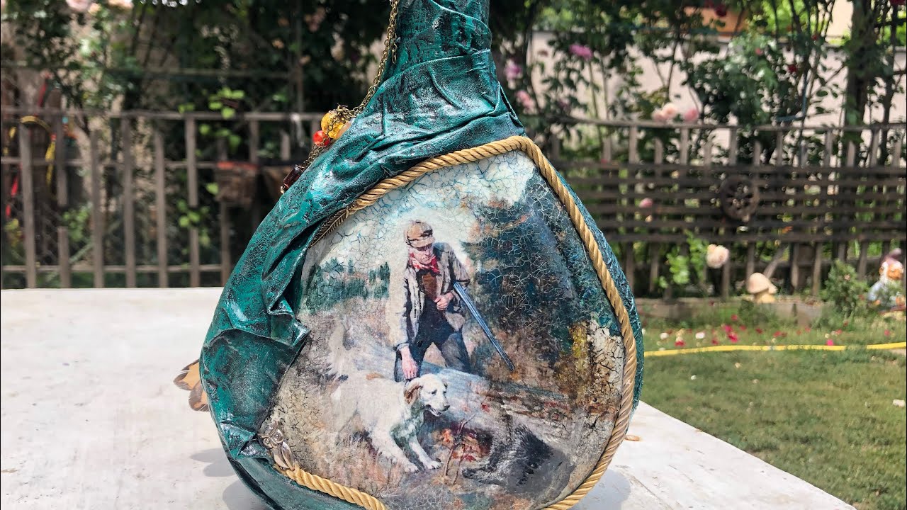 DIY: How to make Hunt decoration art on a whiskey bottle TUTORIAL