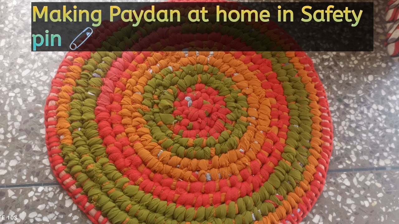 Making Paydan at home in Safety pin 🧷🧷#trending #doormat #doors #viralvideo
