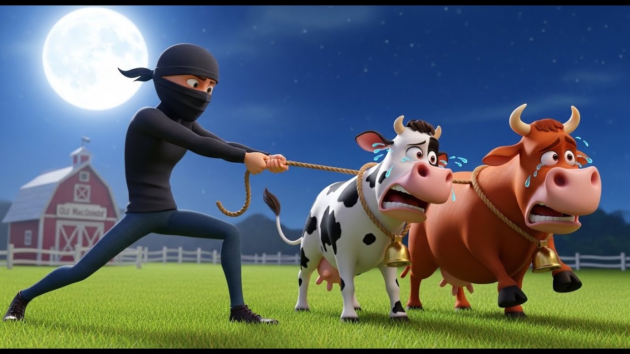 🚜 Old MacDonald’s Farm Rescue | Cow and Bull Saved! | Kids Animal Cartoon