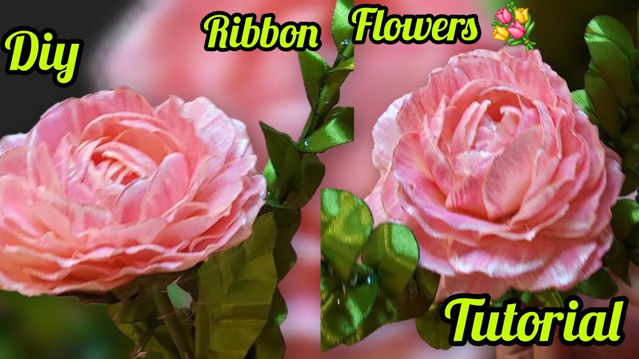 How to Handcraft Elegant Satin Ribbon Roses and Lush Greenery: A Step-by-Step DIY Guide