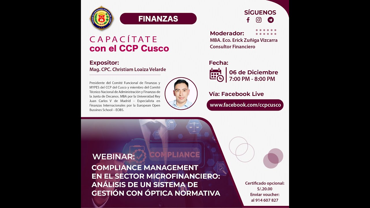 Webinar: Compliance Management en el sector microfinanciero