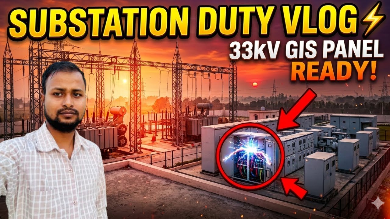 220kV Substation Duty Vlog ⚡ | GIS 33kV Panel Wiring Complete | Substation View from Roof