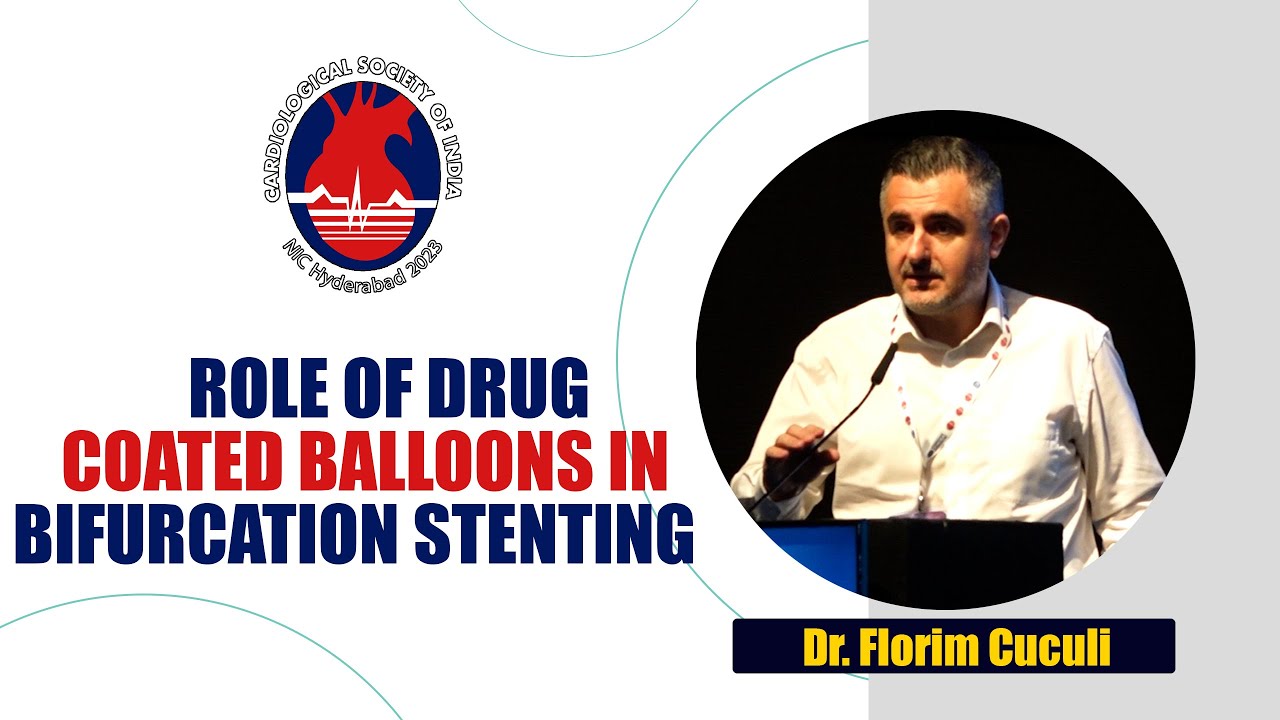Role Of Drug Coated Balloons In Bifurcation Stenting By DR. Florim Cuculi | CSI NIC 2023 | Hybiz tv