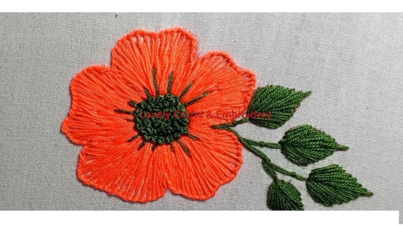 Hand Embroidery /Flower Embroidery Tutorial /Hand Embroidery Flower Design /Embroidery work