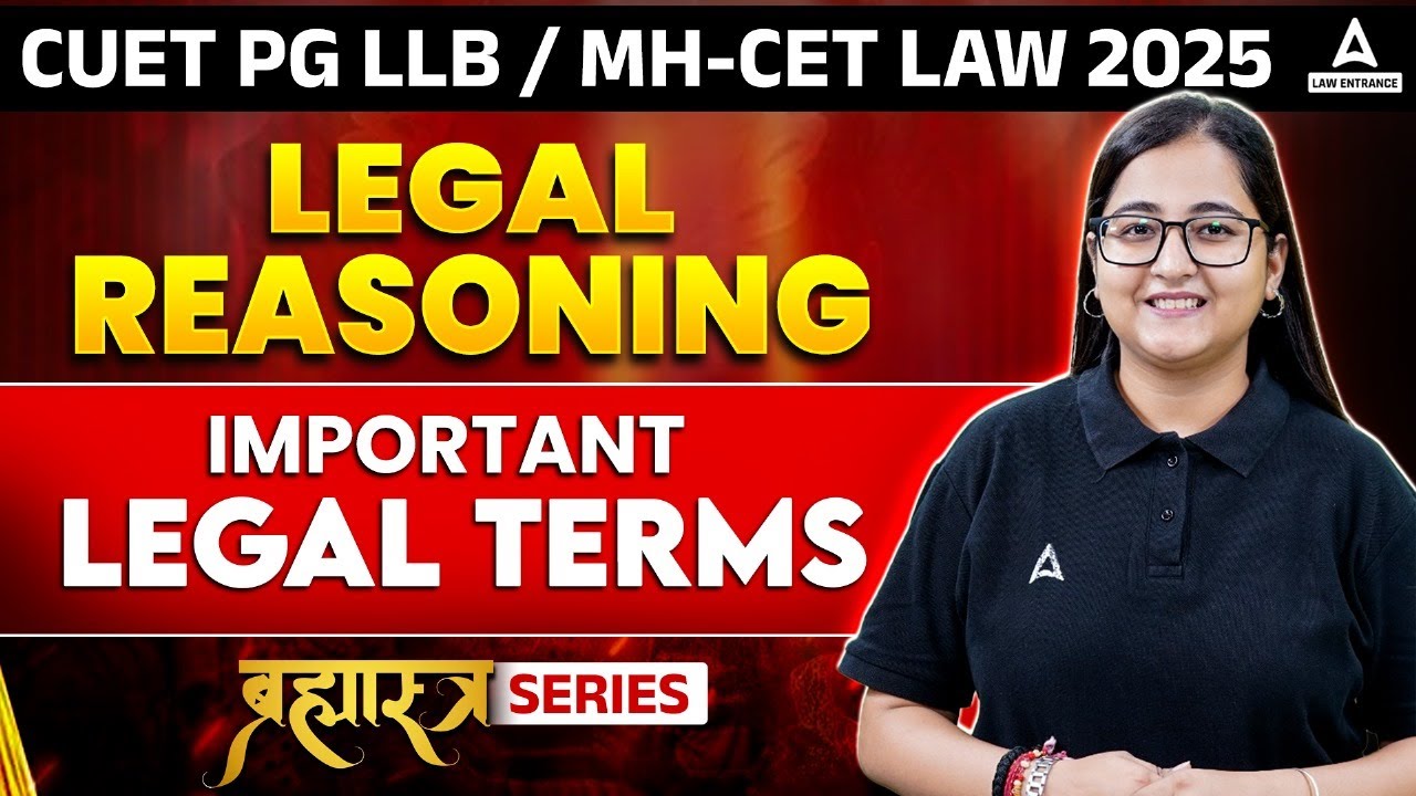Important Legal reasoning Class | CUET PG LLB & MHCET Law 2025 | Legal Awareness for CUET PG LLB