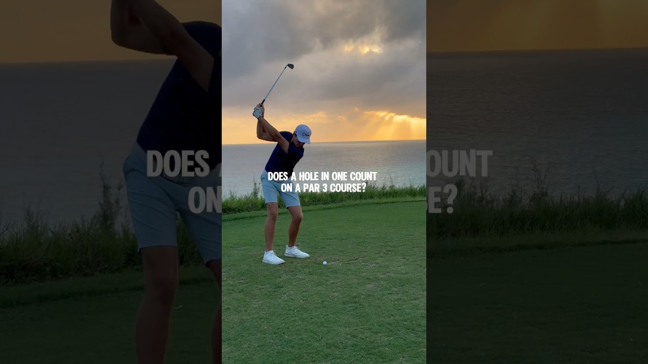 Does a hole in one on a par 3 course count ??🤔 #golf #shorts