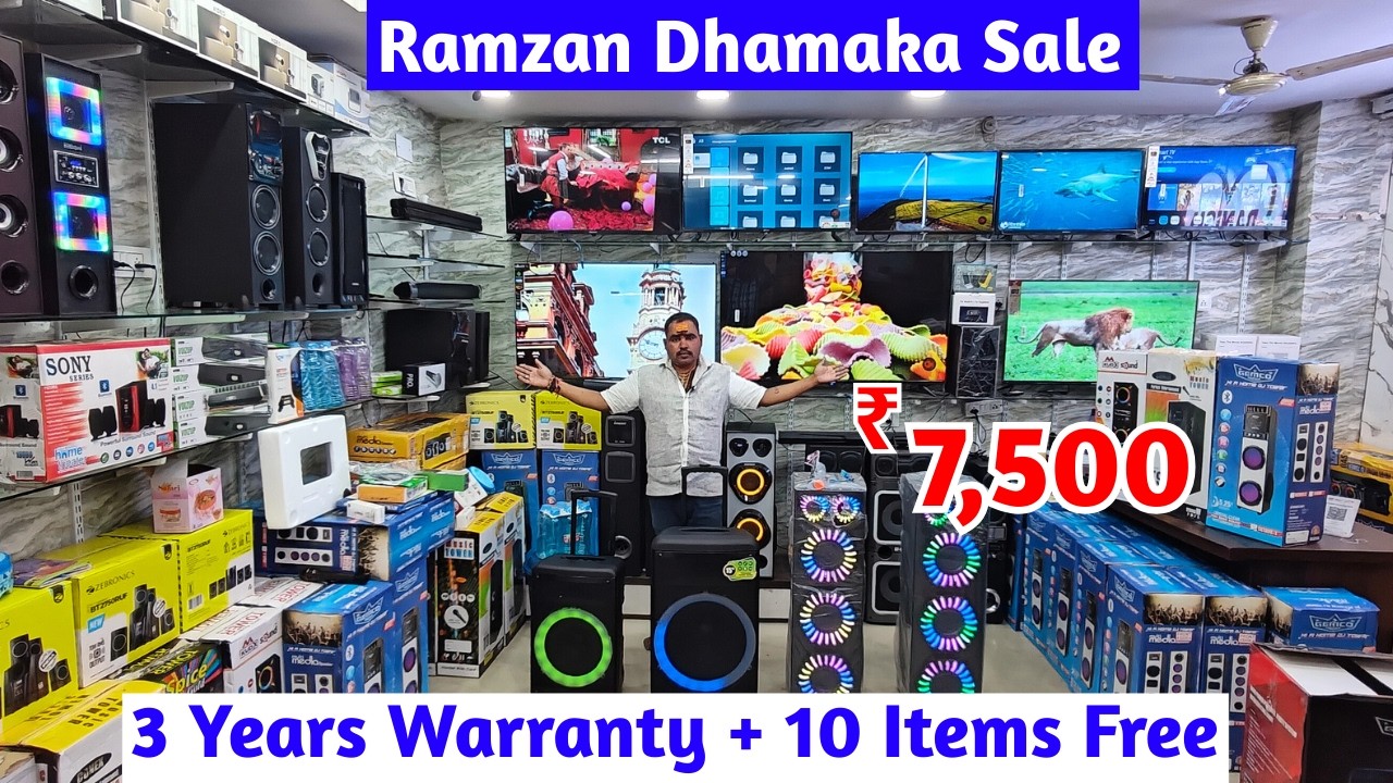 Ramzan Special Sale ₹ 3,000/- Branded Smart + Andriod LED Tv's Sound Bars Speakers #kotielectronics