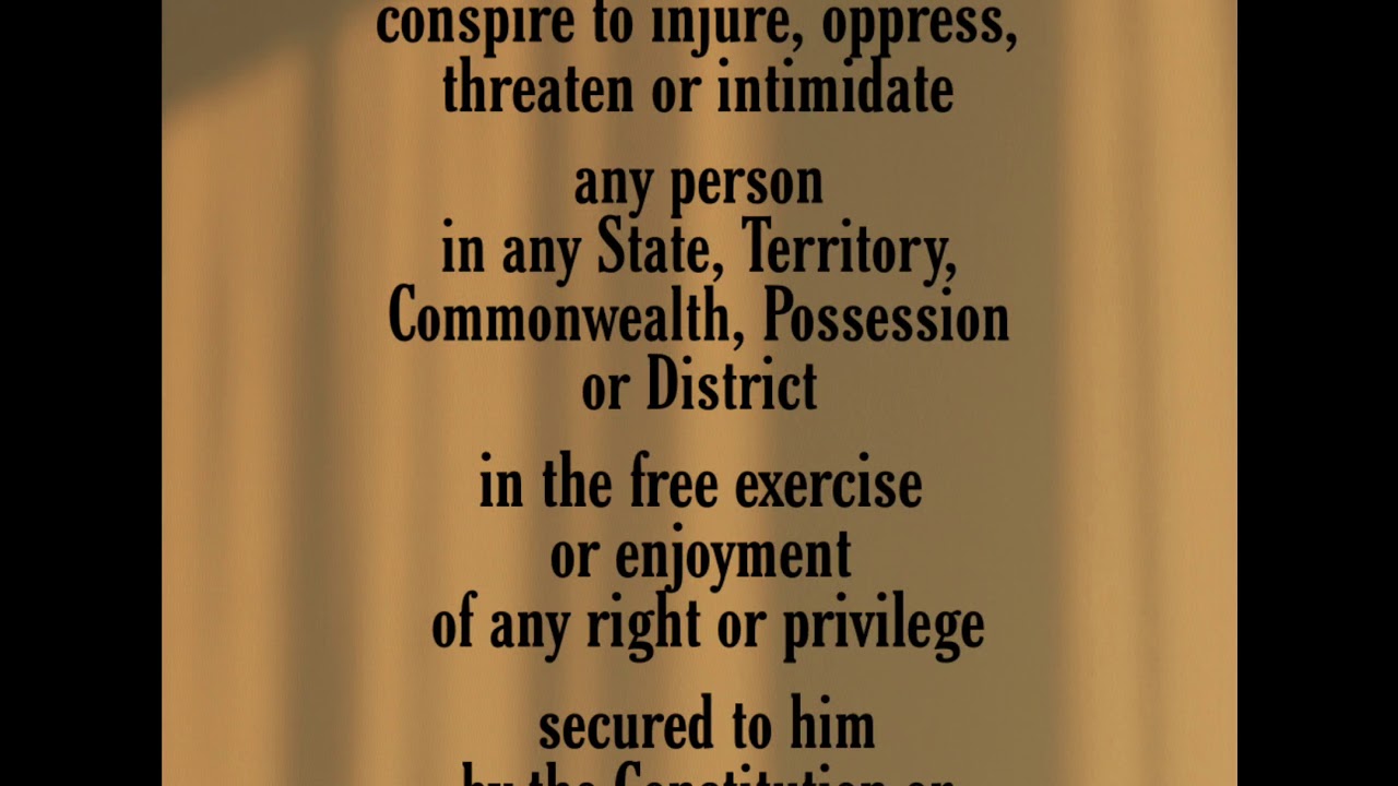 Conspiracy against rights  18 US Code &sect;241 #241 #conspiracy #oathofoffice