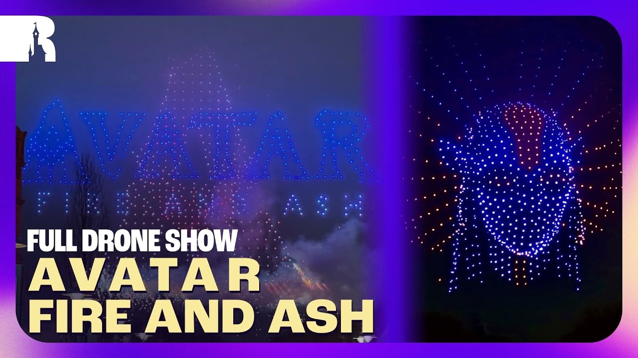 Avatar: Fire and Ash drone show at Disneyland Paris