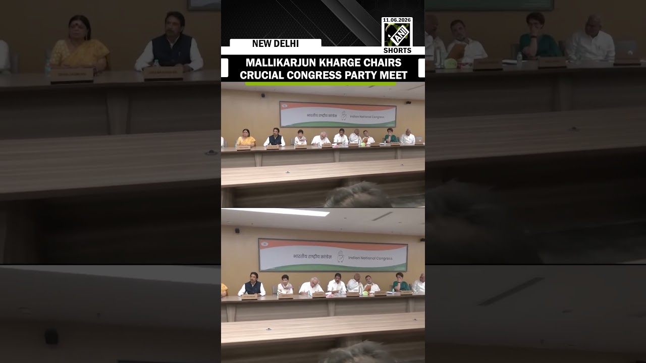 Mallikarjun Kharge chairs party meeting at Indira Bhavan to discuss current political developments