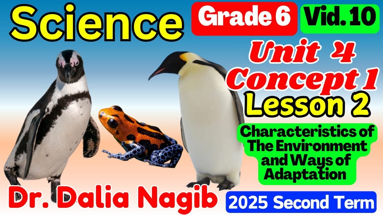 ساينس سادسة ابتدائى 𝟐𝟎𝟐𝟓  𝐒𝐜𝐢𝐞𝐧𝐜𝐞 𝐆𝐫𝐚𝐝𝐞 𝟔 𝐔𝐧𝐢𝐭 𝟒 𝐂𝐨𝐧𝐜𝐞𝐩𝐭 𝟏 𝐋𝐞𝐬𝐬𝐨𝐧 2  𝐖𝐚𝐲𝐬 𝐨𝐅 𝐀𝐝𝐚𝐩𝐭𝐚𝐭𝐢𝐨𝐧𝐬