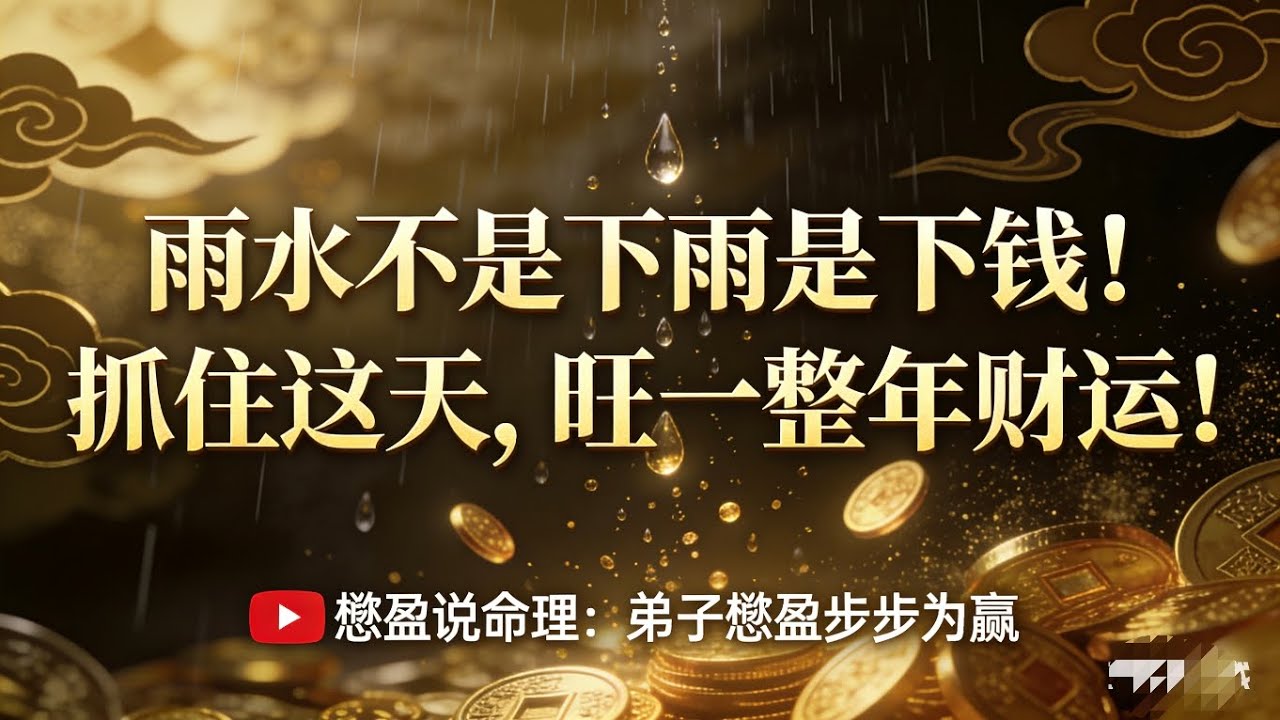 雨水不是下雨是下钱！抓住这天，旺一整全运！#雨水节气#24节气#风水#易经#素热点#财运#熱門 