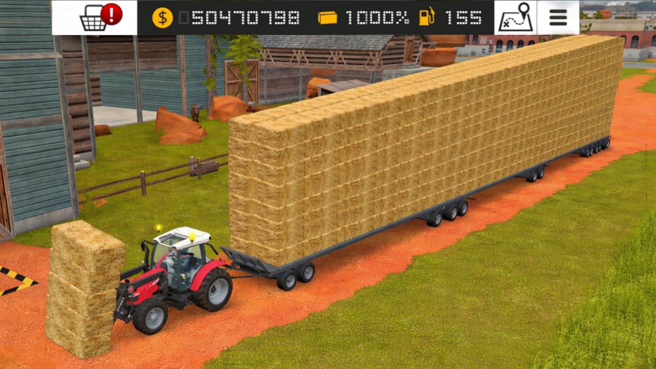 В FS 18 неограниченное количество тюков сена и уборка пшеницы | Геймплей Farming Simulator 18 | Т...