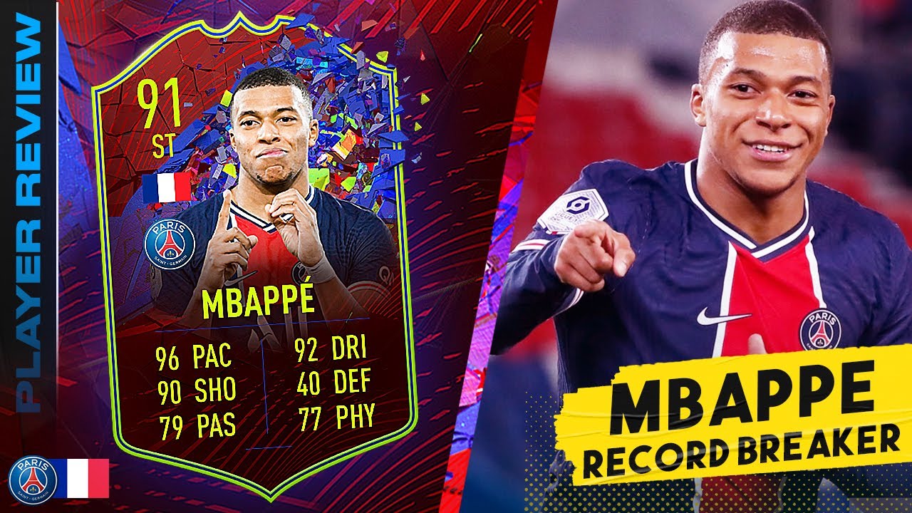 THIS CARD NEEDS TO BE BANNED! 91 RECORD BREAKER MBAPPE REVIEW! FIFA 21 Ultimate Team