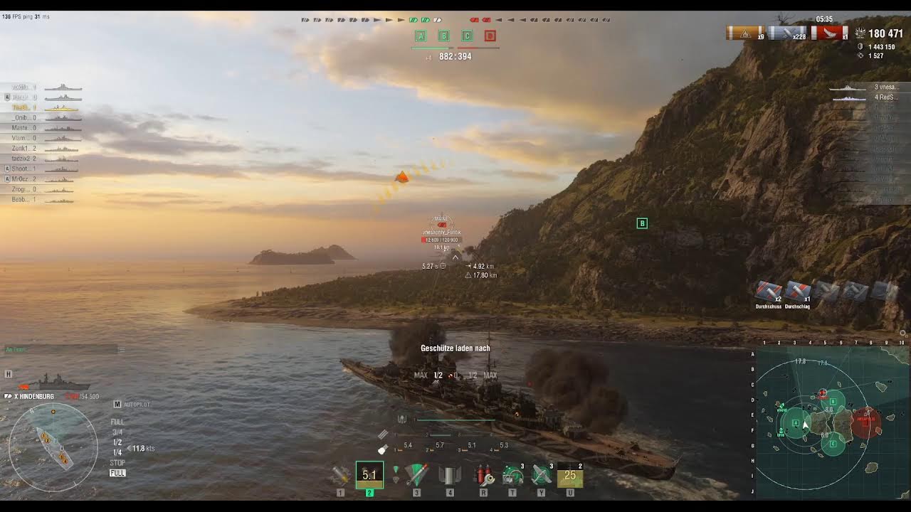 einmal mehr Hindenburg/Minotaur und Gouden leeuw