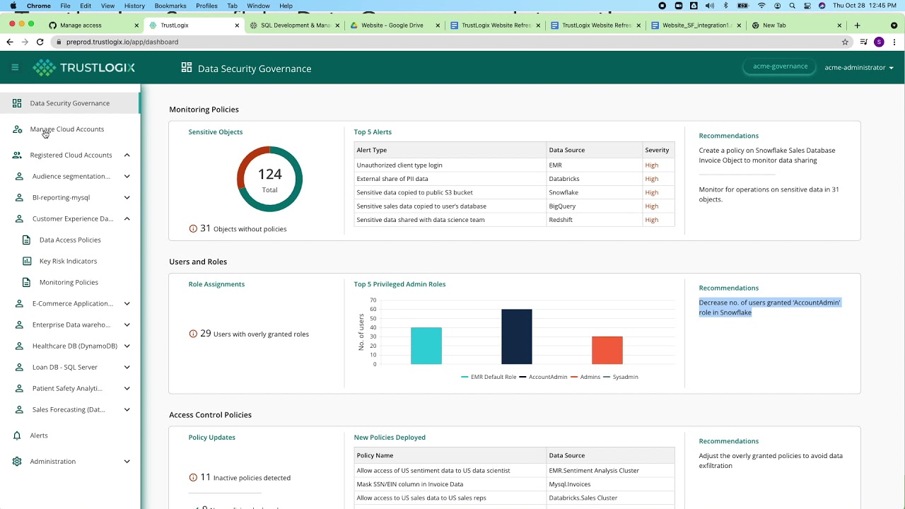 Snowflake Intelligent Monitoring with TrustLogix