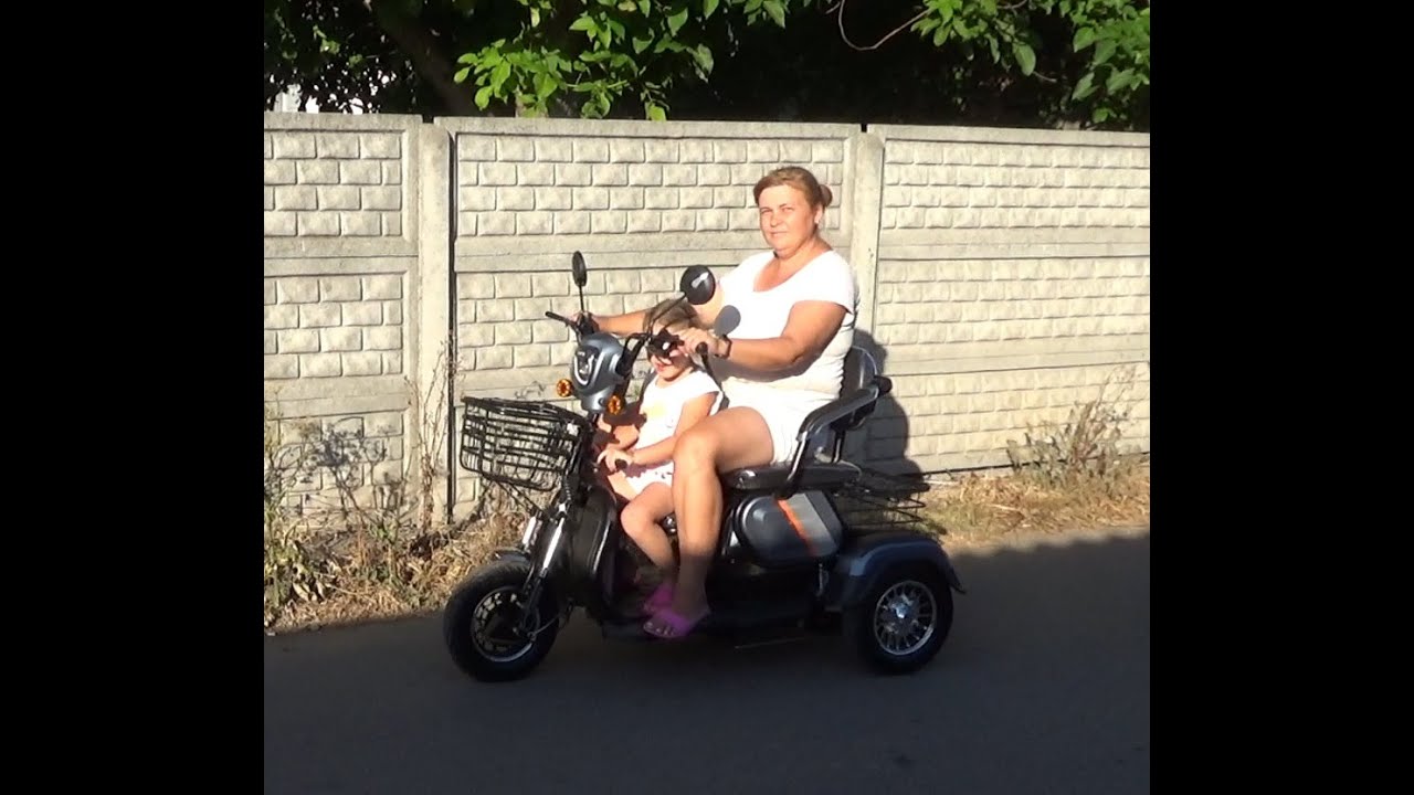Трёхколёсный электроскутер #электроскутер #минибайк #скутер