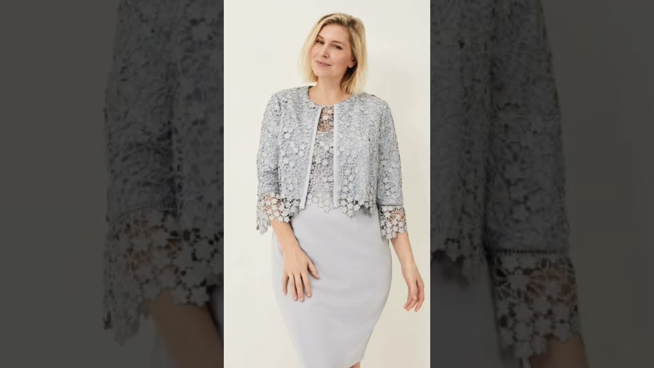 Classy Couture Lace Patchwork Asymmetrical Cut Plus Size Mother of the Bride Sheath Dresses