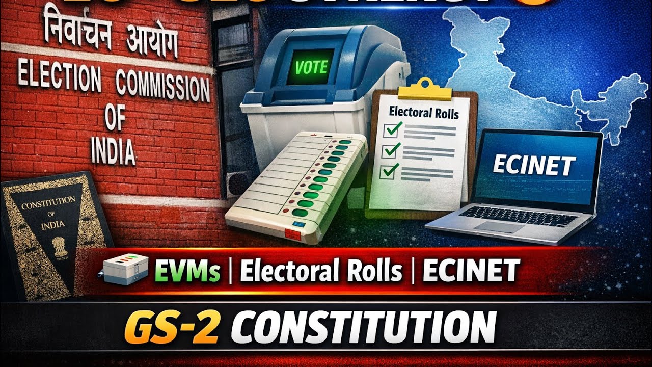 EC & SEC Synergy Explained | EVM Sharing | ECINET GS 2 Polity UPSC 2026 #upsc2026 #upscprelims 